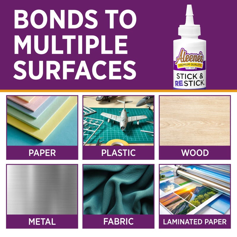 Aleene's Stick & Restick Craft Glue, White - Image 4