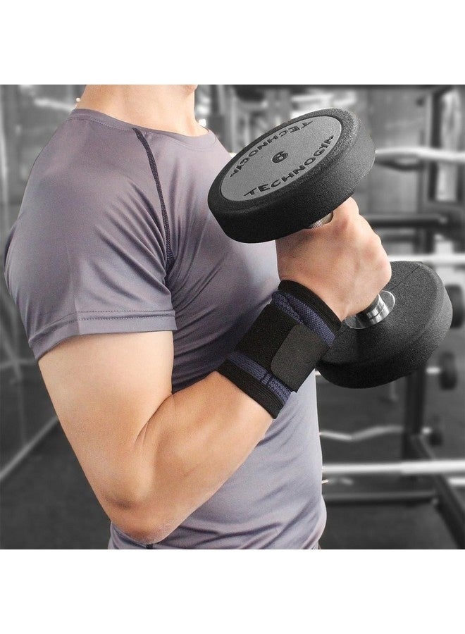 Beauenty 2 Pack Wrist Brace Carpal Tunnel, Wristbands Compression Wrist Strap, Wrist Wraps Support Sleeves for Work Fitness Weightlifting Sprains Tendonitis Pain Relief Breathable (Black, L) - Image 2