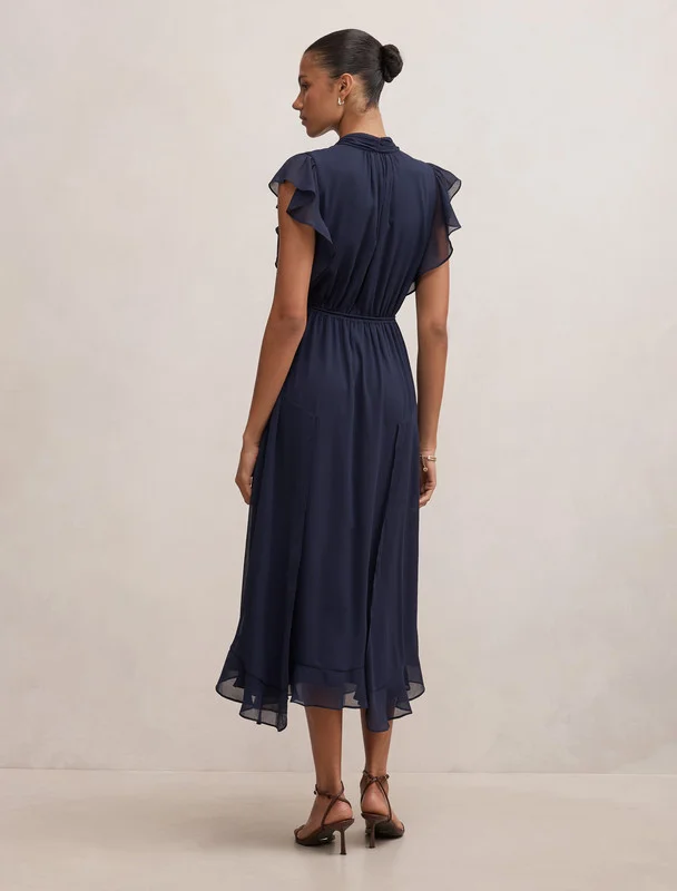 فورايفر نيو Maxwell Flutter Sleeve Midi