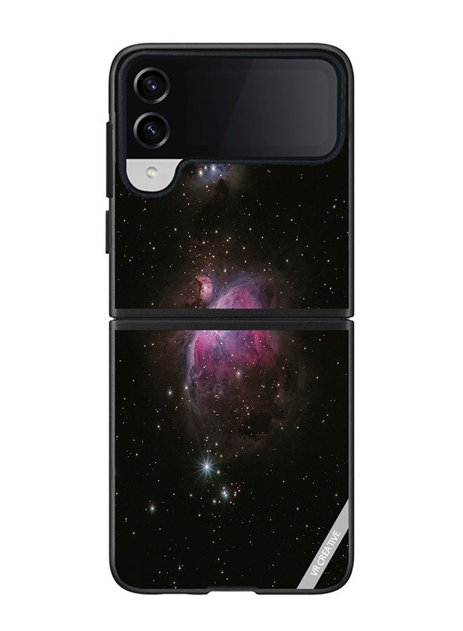 VR CREATIVE Protective Case Cover For Samsung Galaxy Z Flip4 Nebula Design Multicolour - Image 1