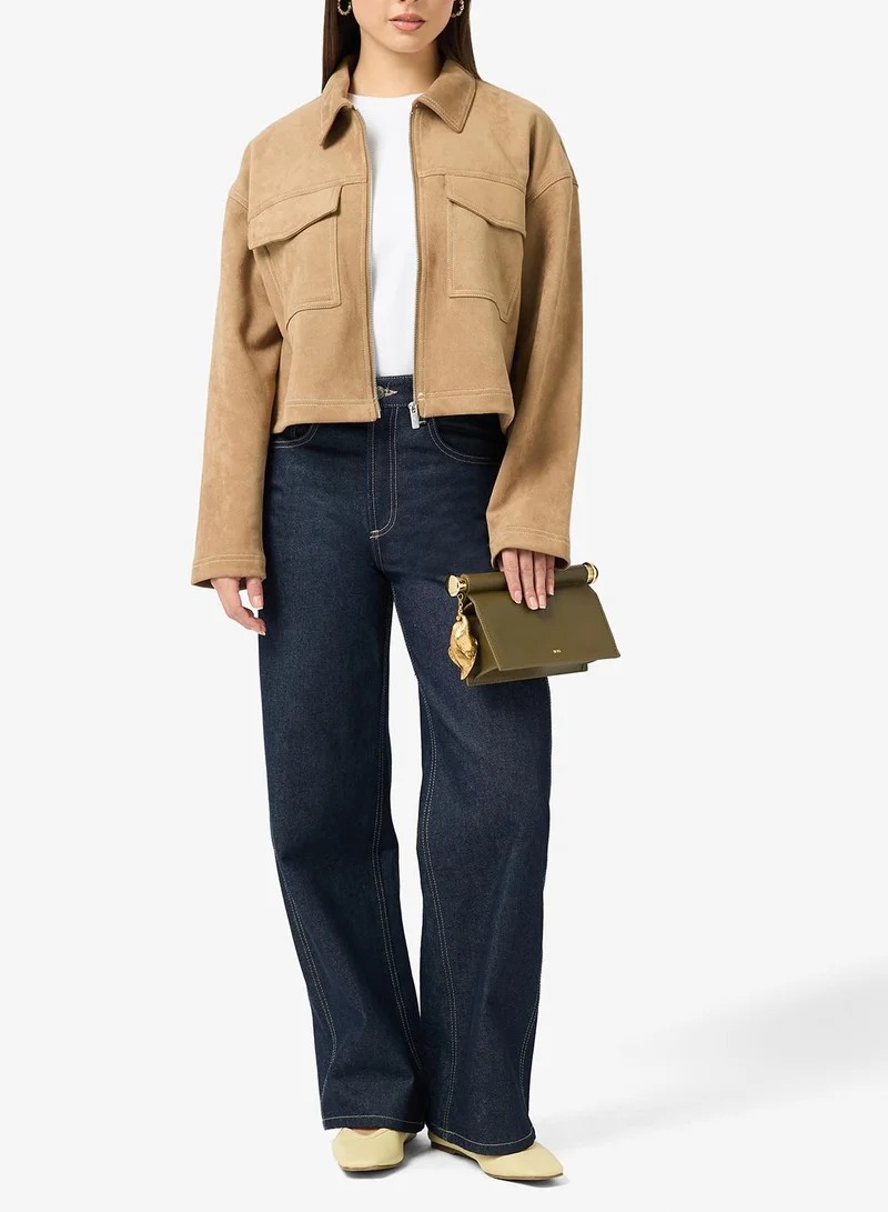 JW PEI Holly metal pendant clutch