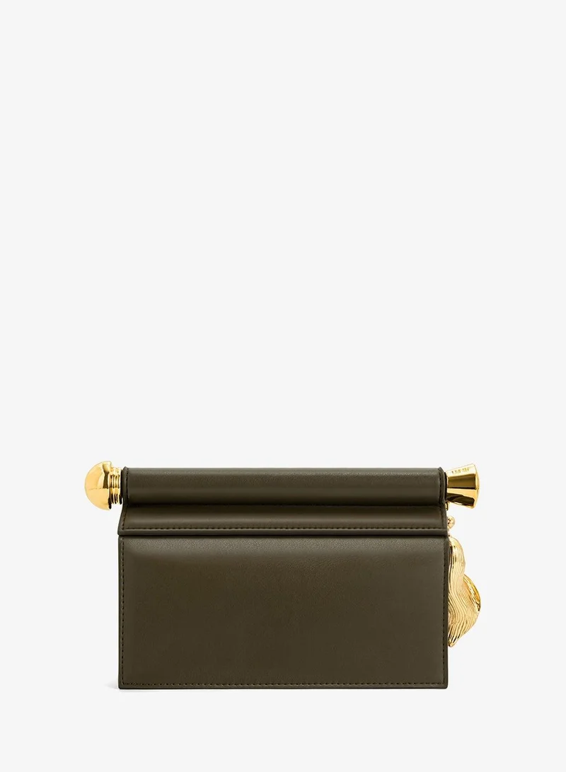 Jw Pei Dark olive Holly metal pendant clutch for Women | Best Price UAE