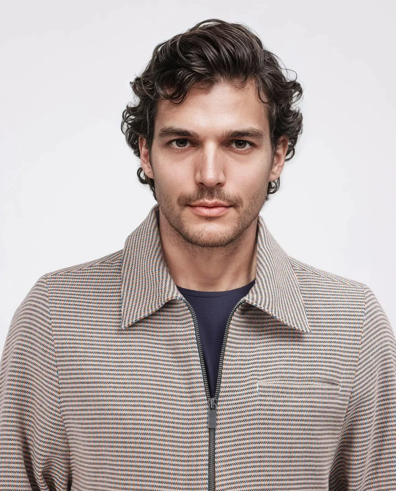 Rare Rabbit Men's Yarn Dyed Relaxed Fit Checked Jacket