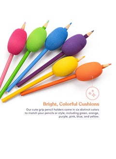 Oasisgalore Special Pen Pencil Grips for Kids Adults，Cushioned Holders for Handwriting, Drawing(6-Pack)  - Image 2