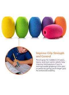 Oasisgalore Special Pen Pencil Grips for Kids Adults，Cushioned Holders for Handwriting, Drawing(6-Pack)  - Image 3