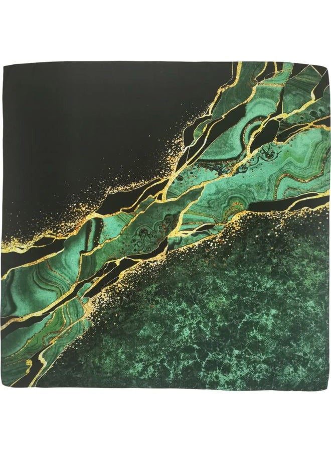 Julunar Silk Like Head Scarf for Women - Satin Large Hair Scarves - 35" Square Silk Hair Wrap for Sleeping with Gift Packed, A007-1 Coastline Green, L - Image 5