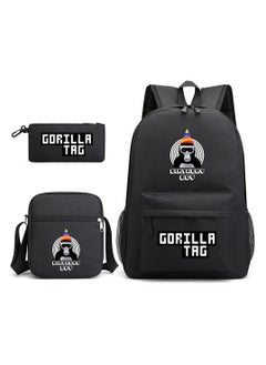 Gorilla Tag Children Backpack Schoolbag Teen Student School Book bag with Lunch Box Pen Case 3 in 1 for Kids