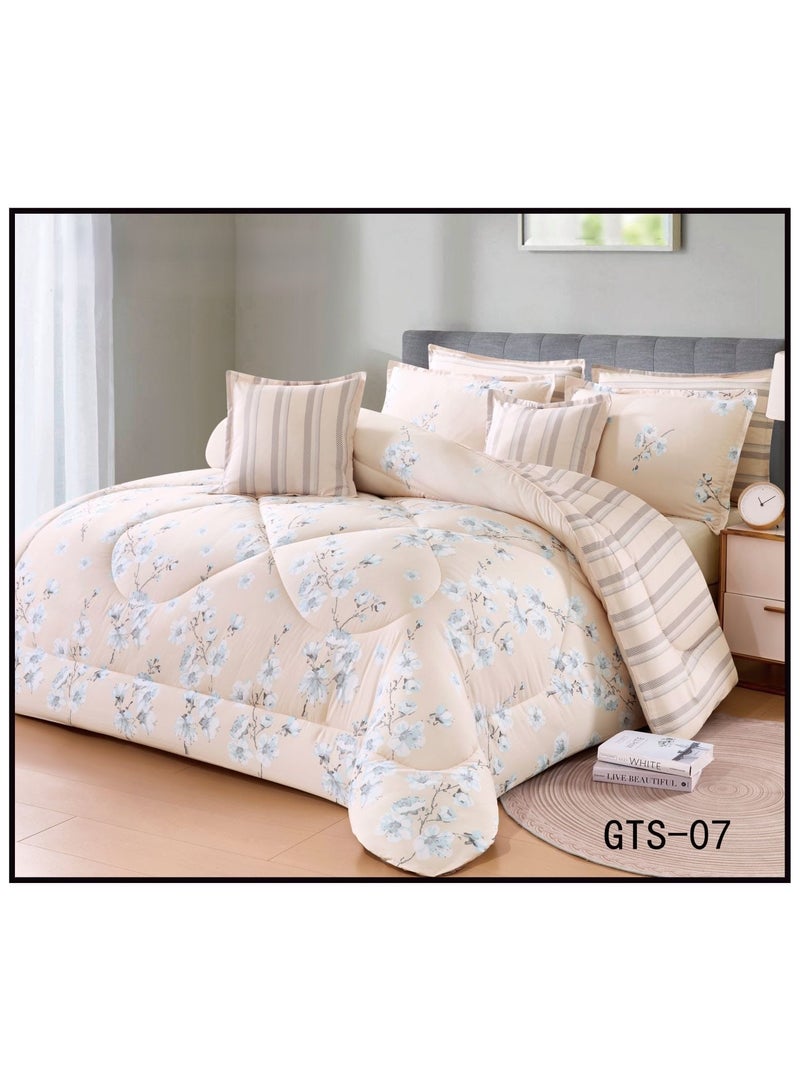 A summer double bedsheet set with a distinctive and modern design.