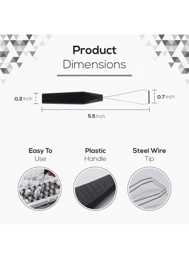 Qisan Keycap Puller Black Stainless Steel Keycap Removal Tool Expert for Mechanical Keyboard Magicforce - Image 4