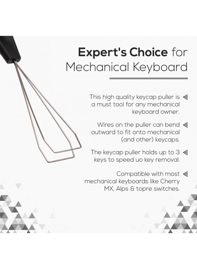 Qisan Keycap Puller Black Stainless Steel Keycap Removal Tool Expert for Mechanical Keyboard Magicforce - Image 2