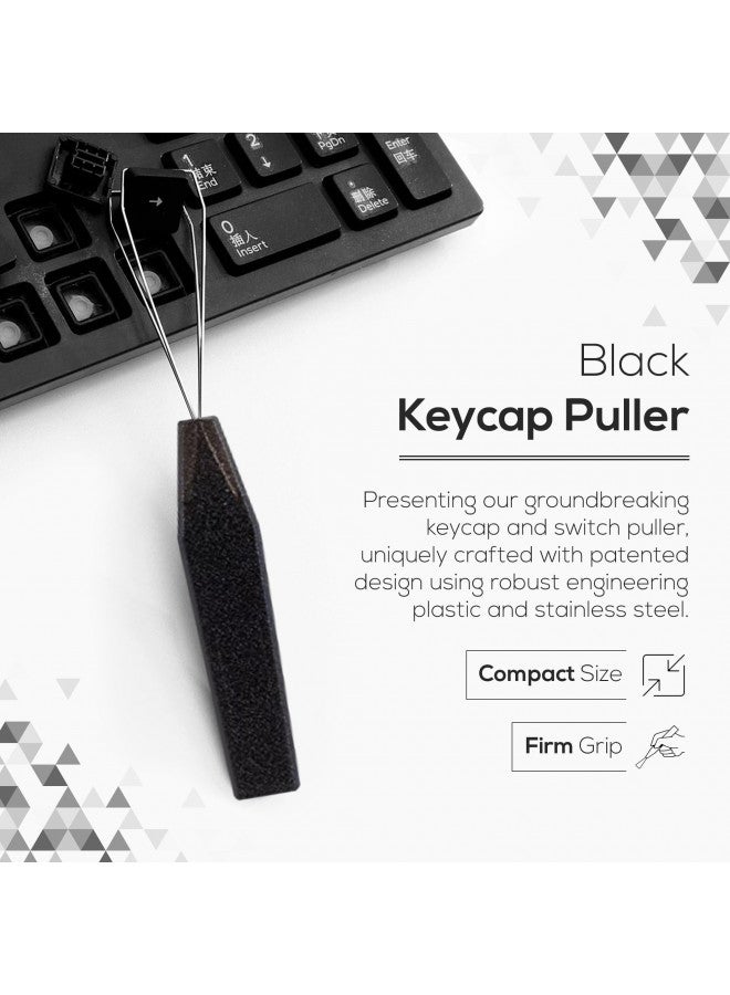 Qisan Keycap Puller Black Stainless Steel Keycap Removal Tool Expert for Mechanical Keyboard Magicforce - Image 1