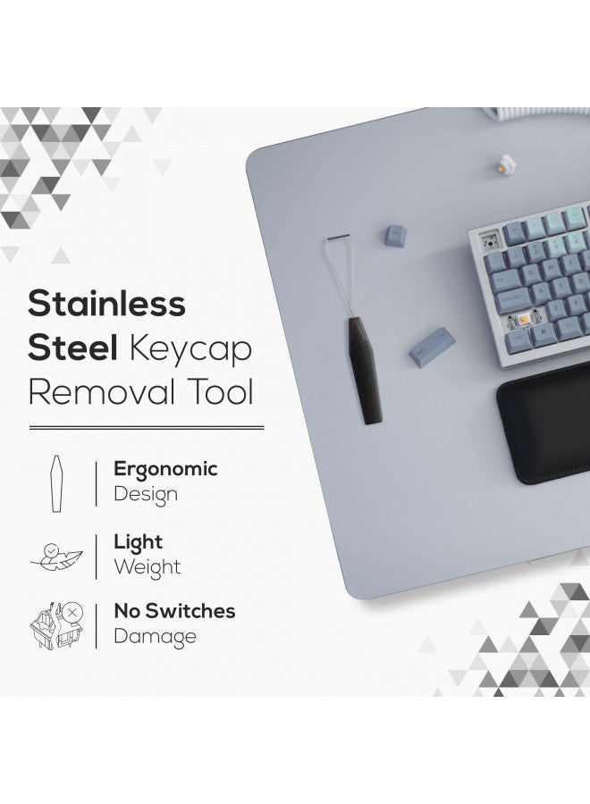 Qisan Keycap Puller Black Stainless Steel Keycap Removal Tool Expert for Mechanical Keyboard Magicforce - Image 3