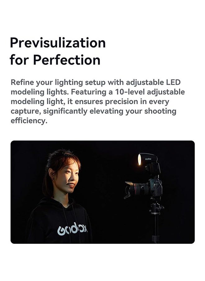Godox - Godox V1 Pro S V1Pro-S Round Head Camera Flash TTL Speedlite Compatible for Sony,2.4G Wireless TTL Speedlight Strobe,76Ws HSS 1/8000s with 2980mAh Li-ion Battery - Image 1