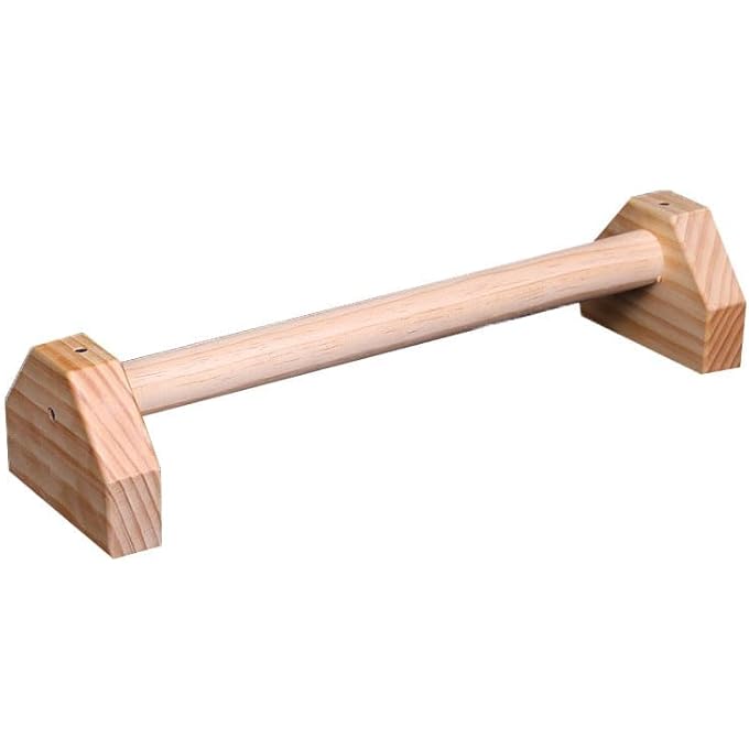 ريحني قضبان متوازية خشبية مقاس 19.6 بوصة - حوامل قضبان تمارين الضغط مانعة للانزلاق، مثالية لتمارين الجلوس على شكل حرف L، والقفزات الجانبية، وتمارين الضغط على اليدين، وتمارين اللياقة البدنية، طقم من قطعتين - Image 3