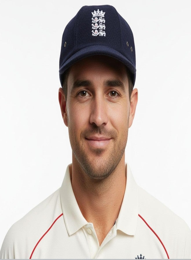 C Classic Woollen Baggy England Test Cricket Cap Blue - Image 4