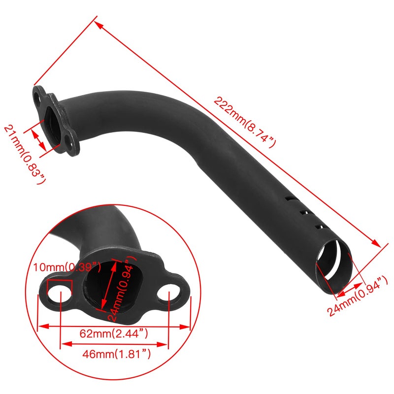 Fvrito Upgrade Carburetor Filter Jet Adapter Exhaust Pipe Stage 2 Kit For Non Hemi Predator 212Cc 196Cc 6.5Hp Clone Gx160 Gx200 Ct200U-Ex Baja Warrior Mb200 Mini Bike Go Kart Engine Kt196 Black - Image 5