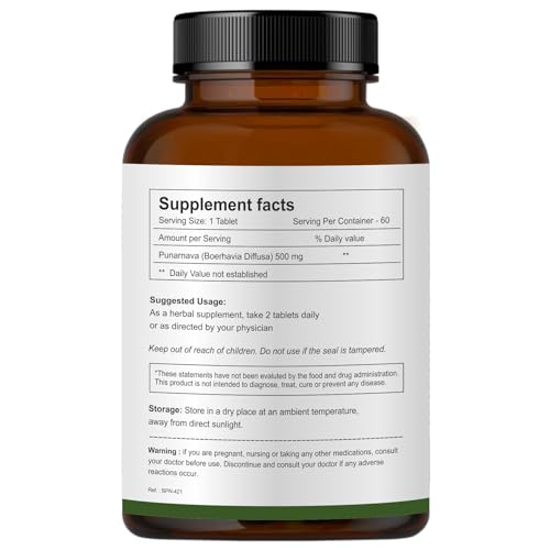 Herb Essential Punarnava Tablets 500 mg,60 Tablets (Pack of 2) | Natural Supplement | Good Gut Health And For Healthy Appetite - Image 2