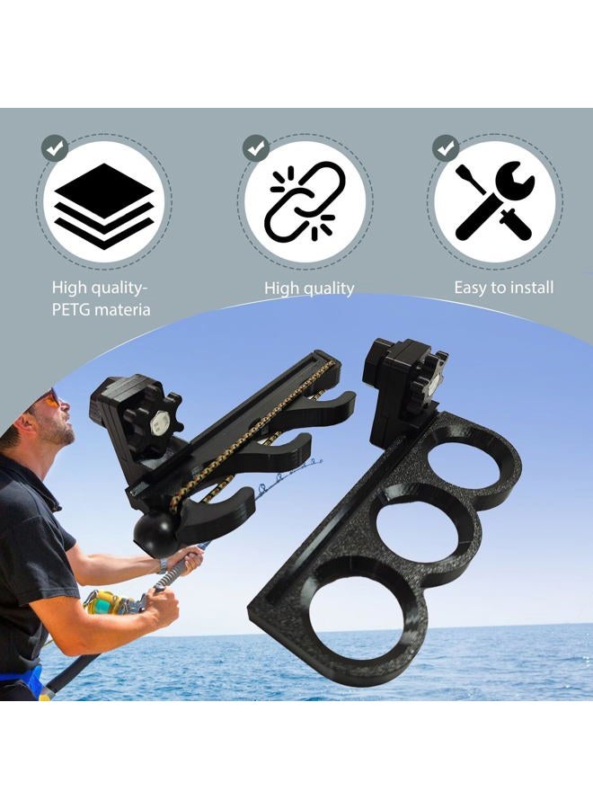 DMERHAC Fishing Rod Holder for Toyota Tacoma Bed Rail - Above-The-Bed Mount, 3 Rod Capacity with Secure Locking Design - Weatherproof & Tool-Free Installation - Image 3