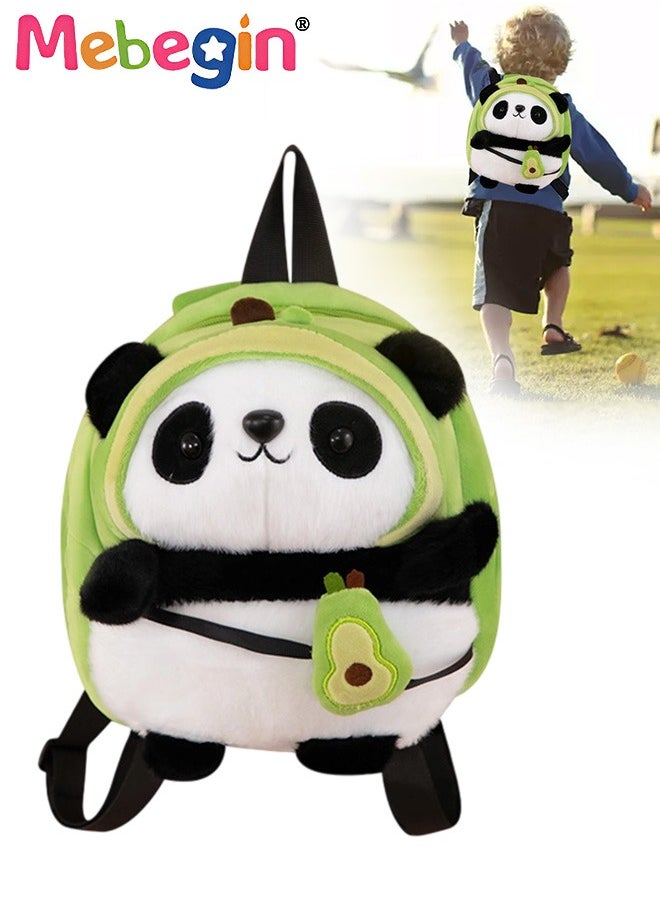 MEBEGIN Plush Panda Backpack with Adjustable Shoulder Straps, Toddler Backpack with Adorable Design and Zipper Closure, Preschool Schoolbag with Large Capacity, Suitable for Daily Use, School, Traveling  - Image 1