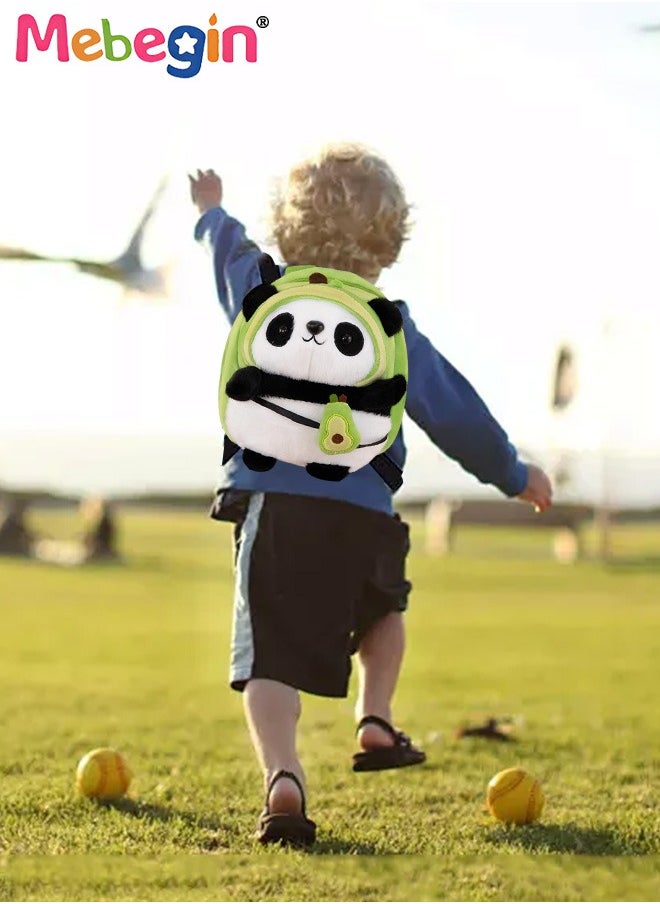 MEBEGIN Plush Panda Backpack with Adjustable Shoulder Straps, Toddler Backpack with Adorable Design and Zipper Closure, Preschool Schoolbag with Large Capacity, Suitable for Daily Use, School, Traveling  - Image 3