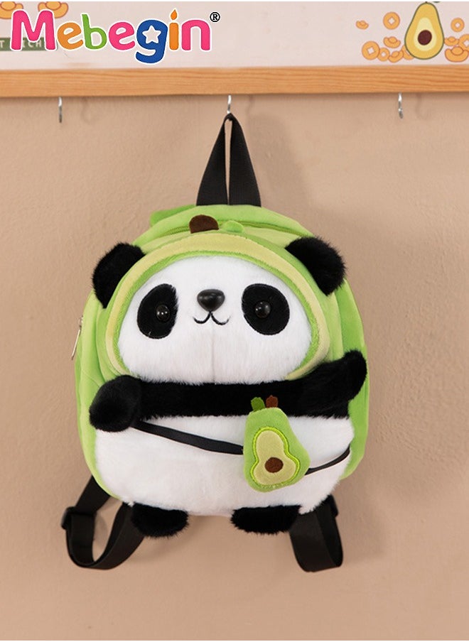 MEBEGIN Plush Panda Backpack with Adjustable Shoulder Straps, Toddler Backpack with Adorable Design and Zipper Closure, Preschool Schoolbag with Large Capacity, Suitable for Daily Use, School, Traveling  - Image 2