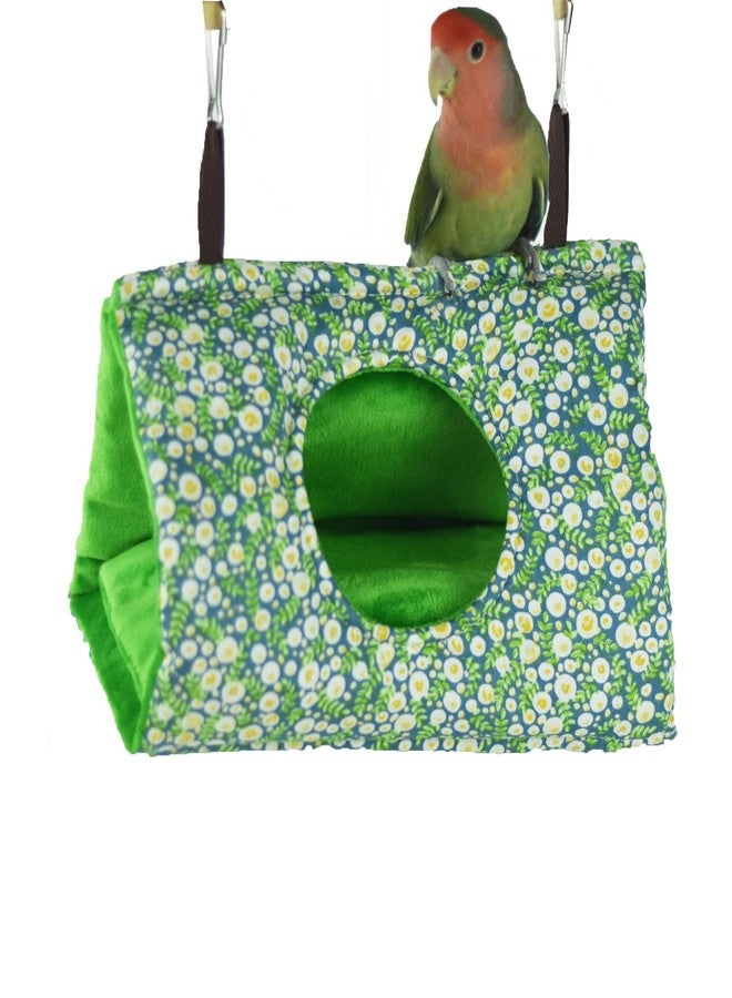 GUANLANT Cockatiel Bird Cage Winter Warm Tent House Conures Hammock Bedding Parrot Snuggle Hut Parakeets House Sleeping Hideaway with Pad Lovebirds Quaker