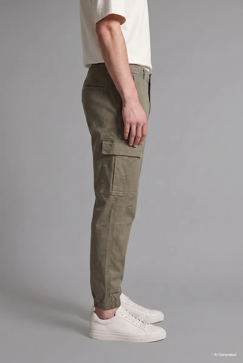 Defacto  Regular Fit Drawstring Waist Cargo Jogger Pants for Men | Best Price UAE