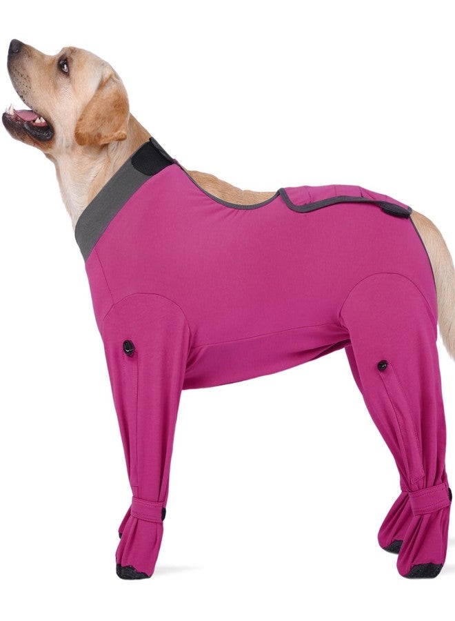 ROZKITCH Surgical Recovery Suit for Dogs, Soft & Breathable Dog, Prevent Licking & Shedding, Post-Surgery Bodysuit for Extra Large Dogs, Dog Cone e-Collar Alternative Rosered 5XL - Image 1