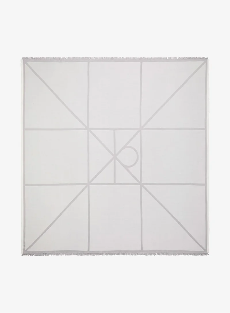 CALVIN KLEIN Emblem Graphic Square Scarf