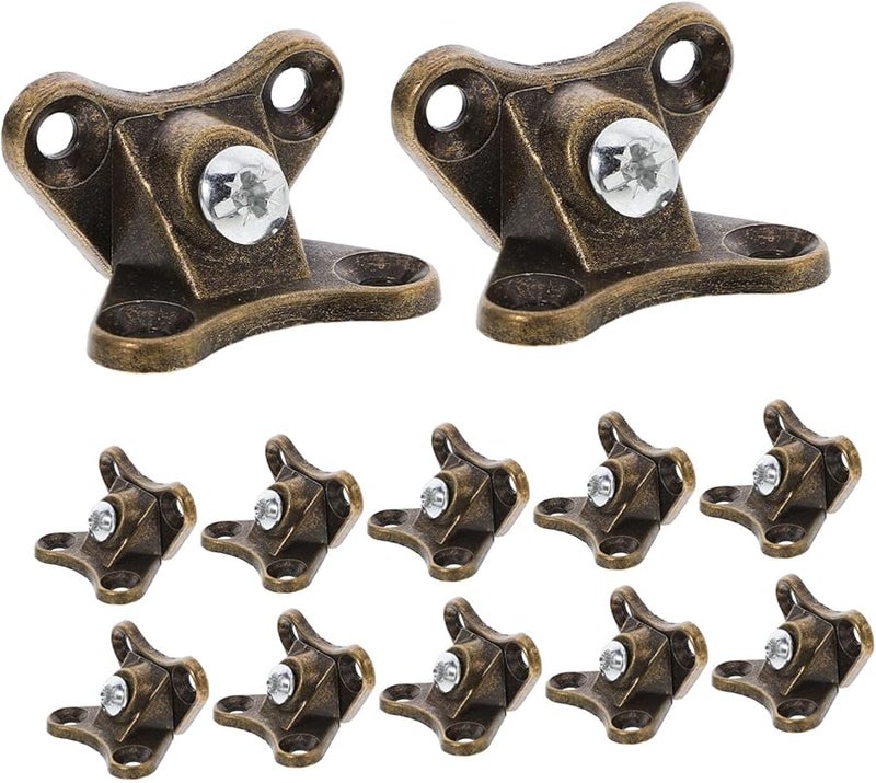 Tehaux 24pcs Antique Finish Butterfly Corner Brackets Removable Furniture Support - Image 1