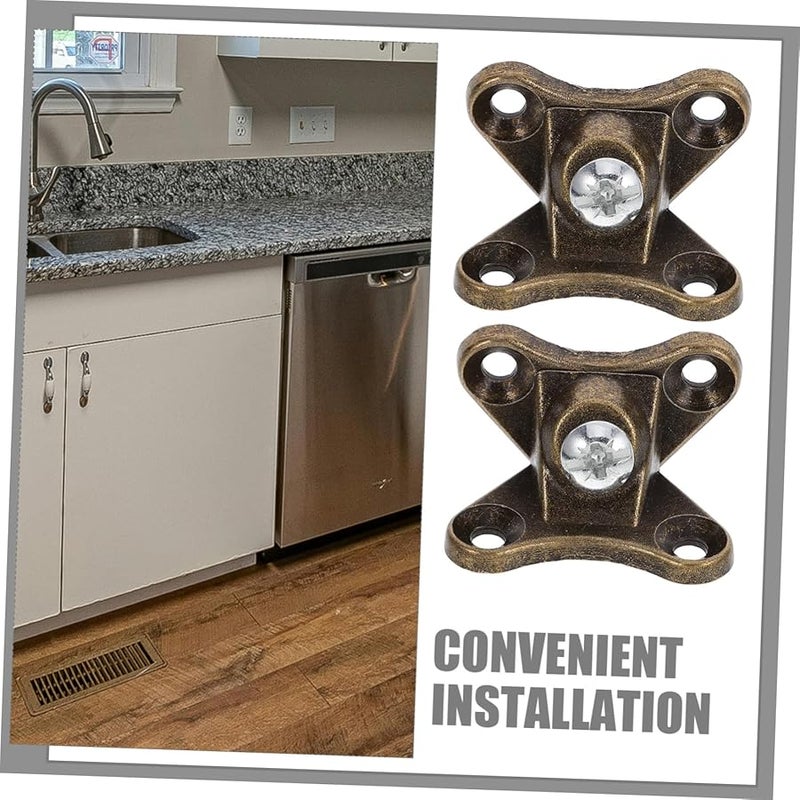 Tehaux 24pcs Antique Finish Butterfly Corner Brackets Removable Furniture Support - Image 4