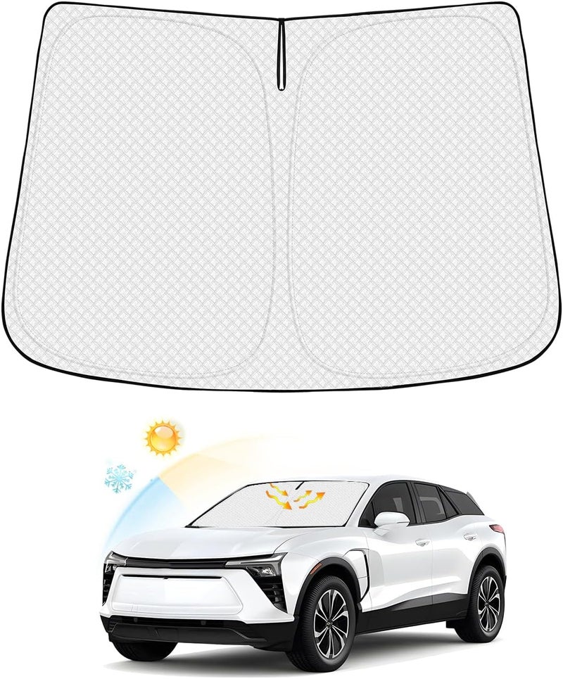 Canvcle Windshield Sun Shade for 2024-2025 2026 Chevrolet/Chevy Blazer EV & Honda Prologue & Acura ZDX Accessories Thicken 6-Layer Front Window Sunshade Cover Sun Visor Foldable Block UV Rays - Image 1