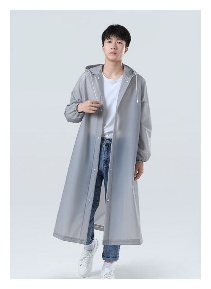 Generic Raincoat For Men and Women Portable EVA Rain Coats Reusable Rain Poncho with Hood and Sleeves For Cycling Travelling Fishing Hiking Camping  - Image 2