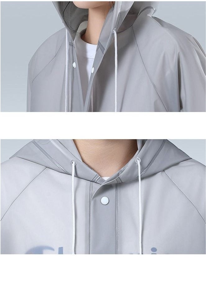 Generic Raincoat For Men and Women Portable EVA Rain Coats Reusable Rain Poncho with Hood and Sleeves For Cycling Travelling Fishing Hiking Camping  - Image 3