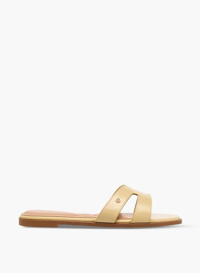 Celeste YELLOW Women Cut-Out Detail Flat Sandals for Women | Best Price UAE