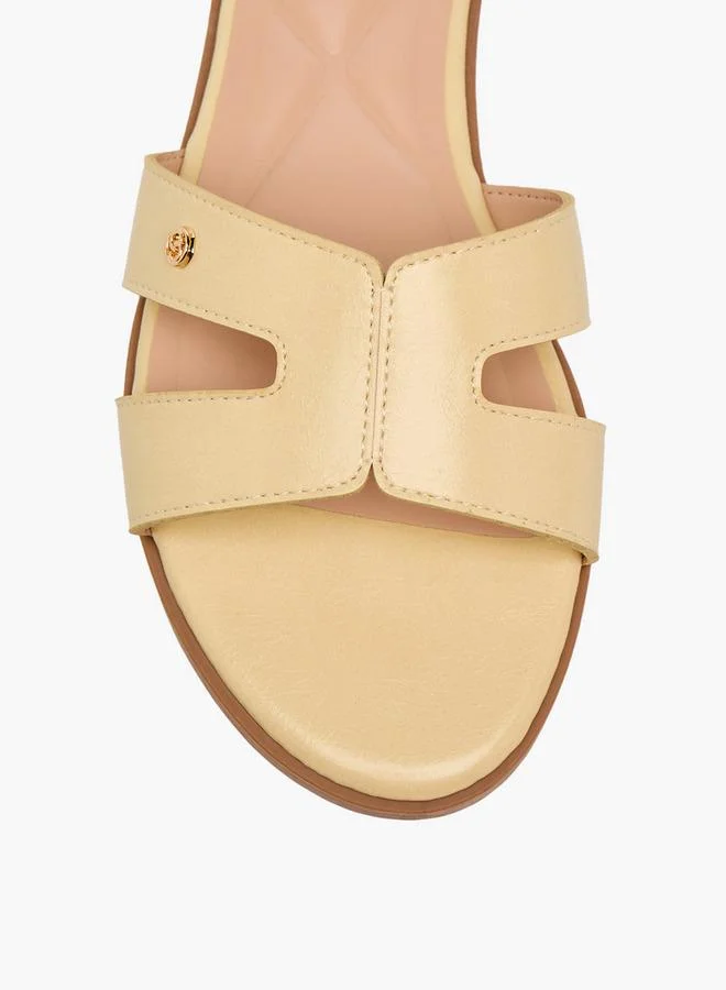 Celeste YELLOW Women Cut-Out Detail Flat Sandals for Women | Best Price UAE