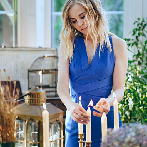 RAMBUE 7 Inch Ivory Taper Candles 6 Hour Burning Candle Decorate Your Dinner Wedding Table Dripless and Smokeless Candle Unscented Fits Most candlesticks -20 Pack Household Candles - Image 3