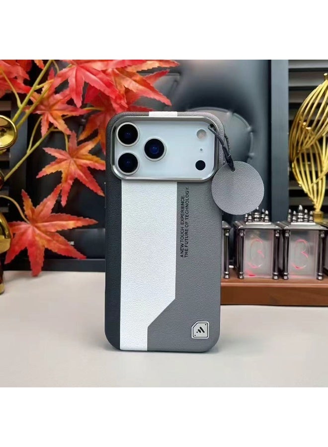 Baiko High-End Three-Tone Leather Phone Case - Strong MagSafe Charging Shockproof Bumper Cover with 3mm Lens Protection