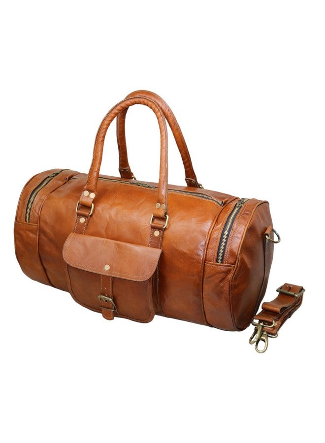 jaald 16 Inch Men's Pure Leather Light Weight Small Weekender Sports Gym Duffle Bag by jaald - Image 1