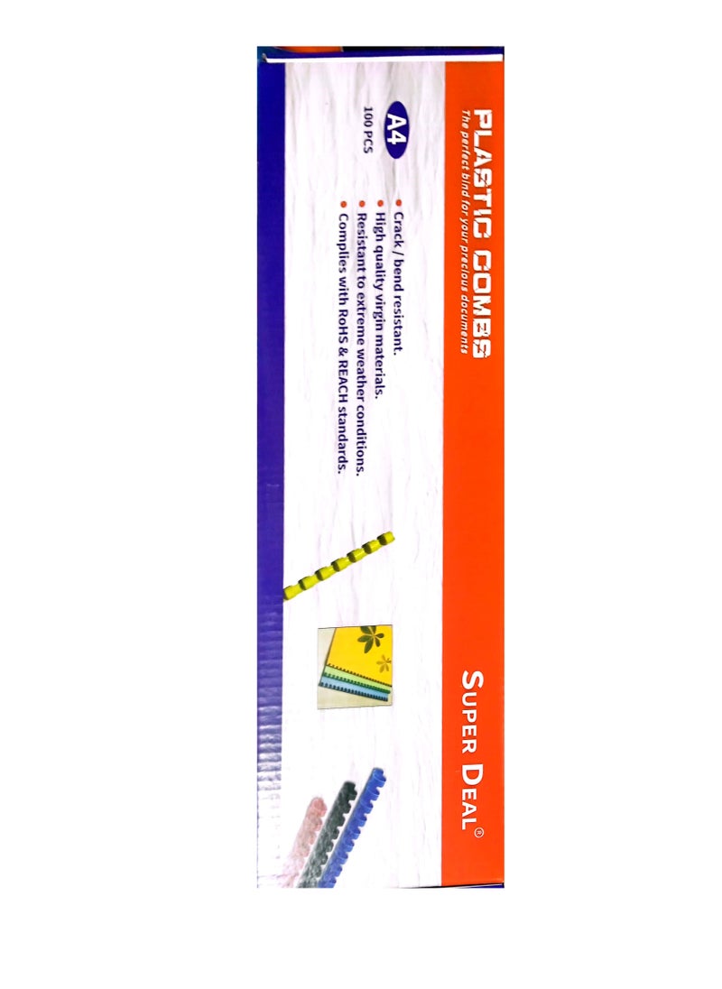 SUPER DEAL Binding Rings (Plastic) - 10 mm, Box of 100 pieces (Blue Color)  - Image 3