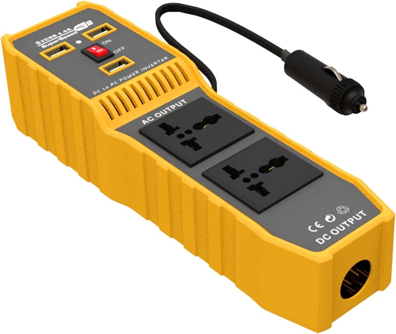 Eacam 400W Car Power Inverter, High Frequency Modified Sine Wave Inverter DC 12V to AC 230V Converter with 3 USB Port 2 AC Socket - Image 1