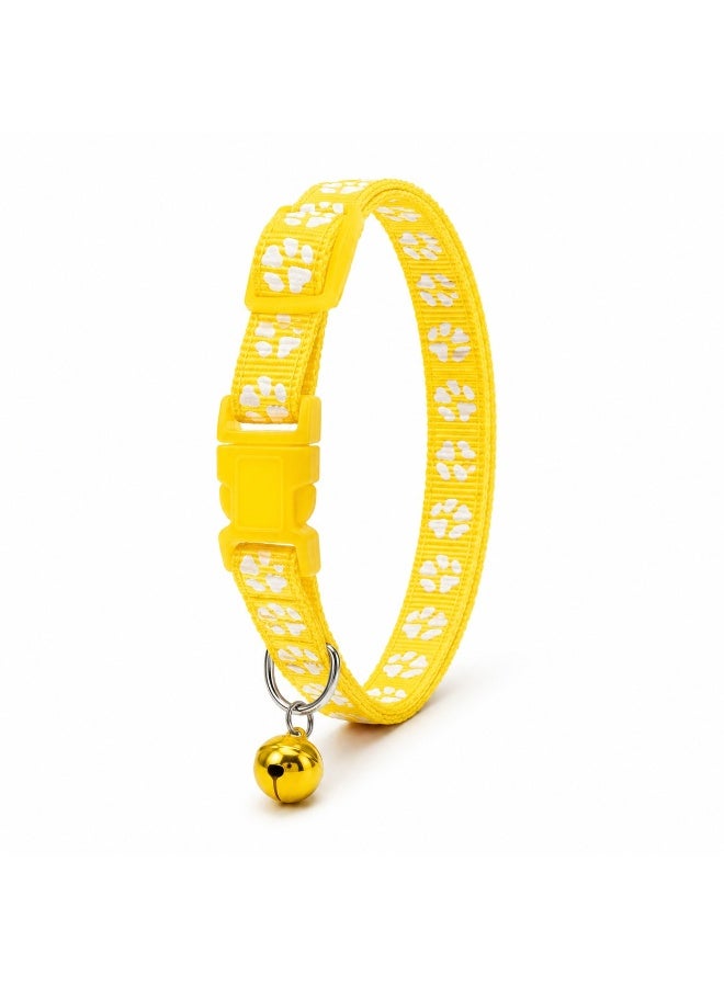 Petto Cat Collar with Bell, Adjustable Kitten Collar, Breakaway Nylon Dog Collar, Anti Strangulation Pet Collar - Image 1