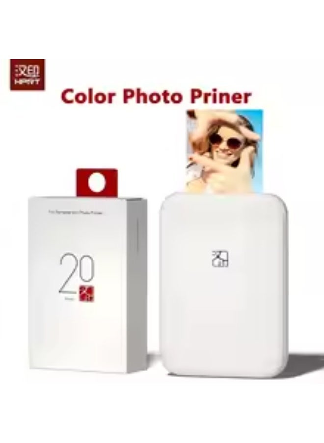 HPRT MT53 Color Photo Printer 2x3 Inch Sticky-Backed Paper Pocket Bluetooth Print Instant Photo Printer Sticky-Backed Paper Bag - Image 1