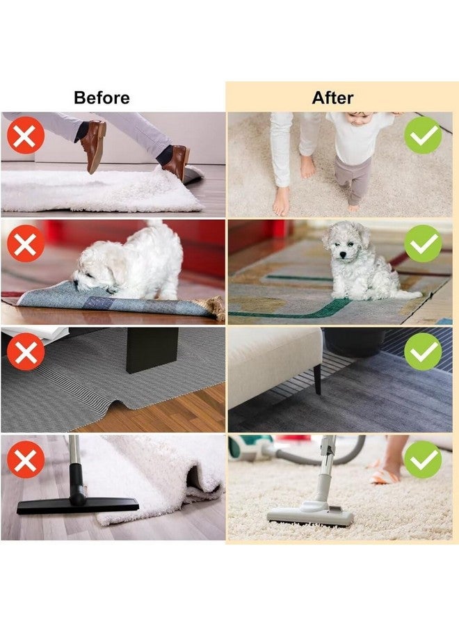 KADRAMA Kadrama Rug Corners Gripper, (16 Pack) Carpet Tape for Hardwood Floor, Non Slip Grippers Pads to Hold Rugs Down, Prevent Sliding Grip Stickers No Damage on Wood Area Rug Anti Curling  - Image 2
