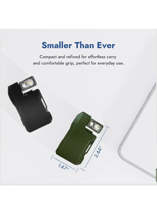 G5 Durable Rechargeable Torch 400 Lumens, RGB Mini Pocket Flashlight with Magnetic Base for Hiking & Outdoor Camping – Green - Image 2