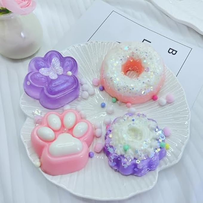 MXQHXZSX Taba Squishy Cat Paw Squeeze Toys Cute PVC Fufu Squishy Toys for Anxiety Relief Soft Stress Toys for Relaxation Party Favors Novelty Things Adults Birthdays Cosplay Party - Image 3