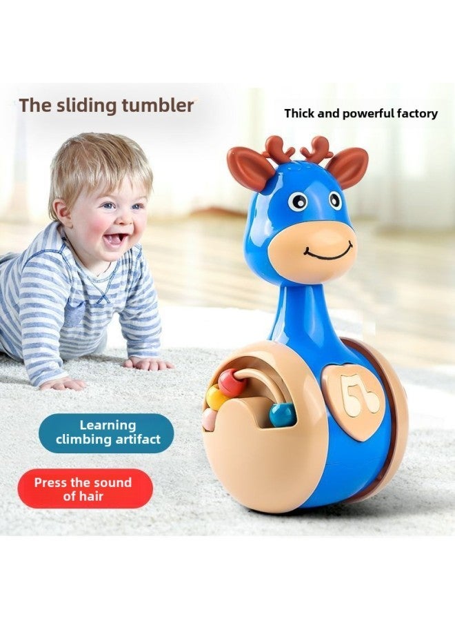 Fawn Tumbler Baby Toy Baby Puzzle Early Education Learning To Climb Guide Artifact 0-1 Year Old Newborn Boys And Girls 3-Color:Fawn Sliding Tumbler  - Image 2
