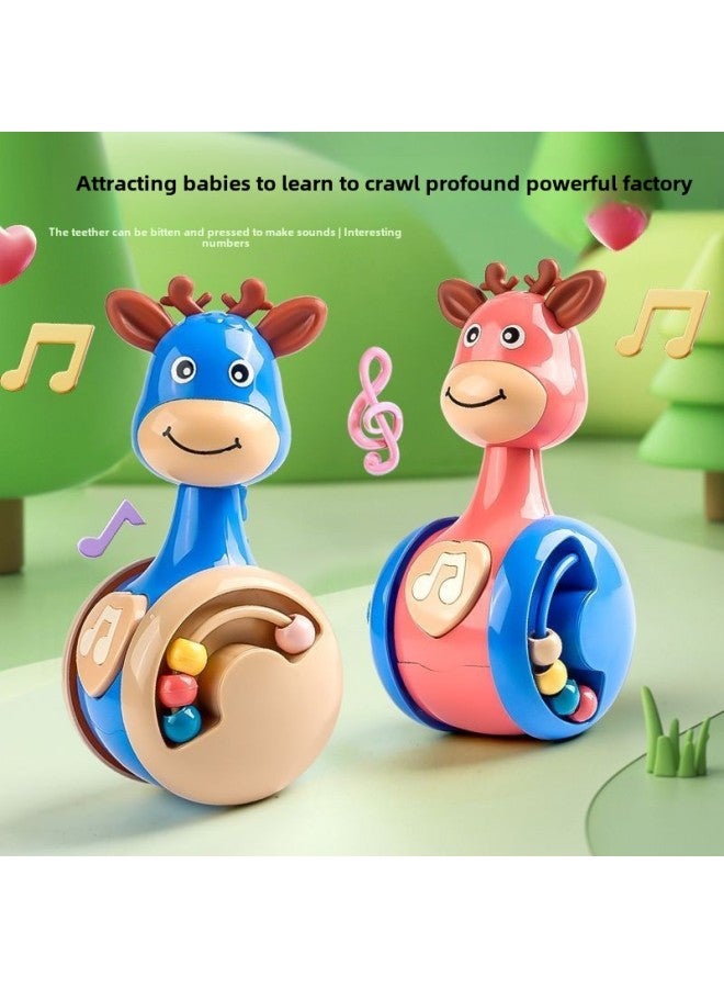 Fawn Tumbler Baby Toy Baby Puzzle Early Education Learning To Climb Guide Artifact 0-1 Year Old Newborn Boys And Girls 3-Color:Fawn Sliding Tumbler  - Image 4