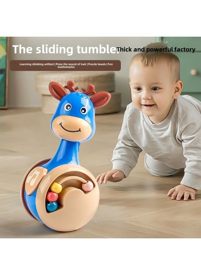 Fawn Tumbler Baby Toy Baby Puzzle Early Education Learning To Climb Guide Artifact 0-1 Year Old Newborn Boys And Girls 3-Color:Fawn Sliding Tumbler  - Image 3