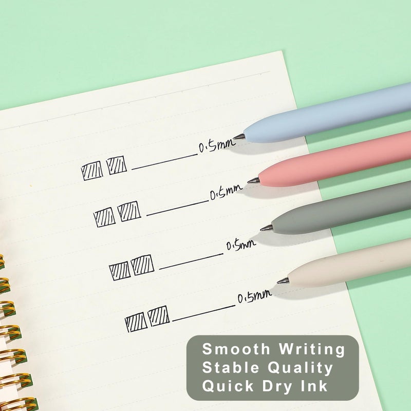 Vico Cat Gel Pens, 4 Pcs Cute Cat Kawaii Gel Pens, 0.5mm Quick Dry Black Ink Pens Fine Point Smooth Writing Pens, Aesthetic Pens, Cute Pens for Women & School Supplies, Kawaii Stationery for Cat Lovers - Image 5